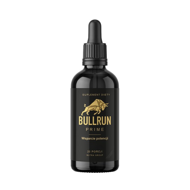Bull Run Prime — ciemna buteleczka z pipetą-zakraplaczem, krople doustne, 20 porcji po 5 ml