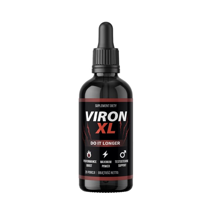 Viron XL — ciemna butelka 100 ml z pipetą-zakraplaczem, krople doustne dla mężczyzn